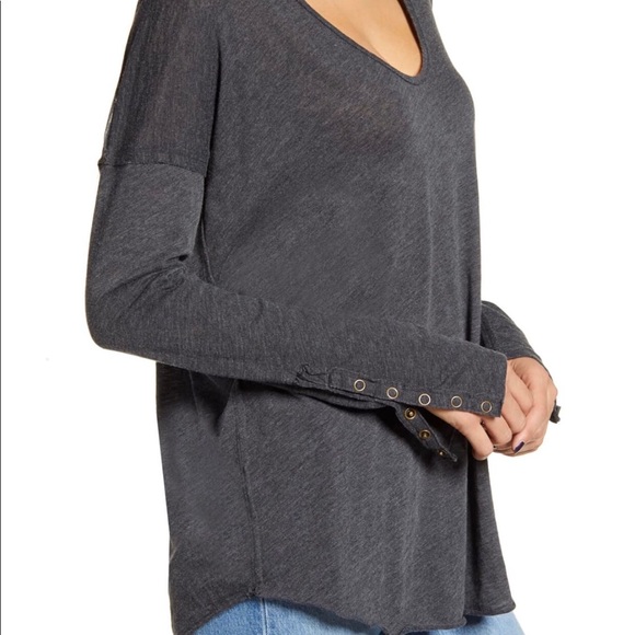 Free People Tops - Free People long sleeve t-shirt w/ button cuffs